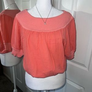 Adorable Adrienne Vittadini French Style Cinched Waist Silk Blend Blouse